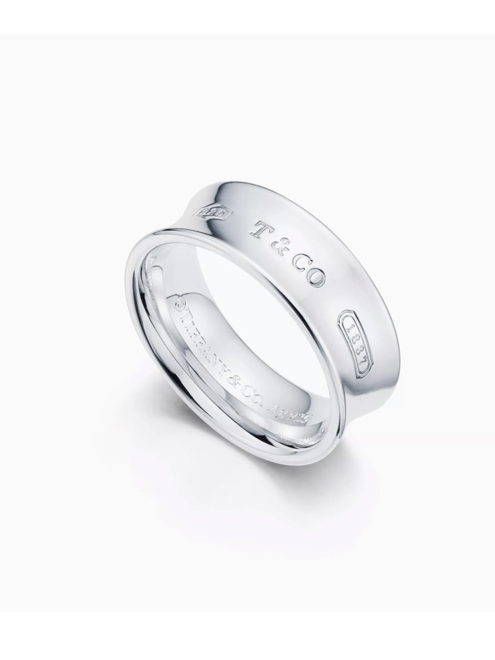 Tiffany & Co. 1837 Ring in Silver Medium, Size6.